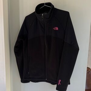 The North Face Black Jacket with Pink Accents